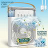 Portable Air Cooler Fan & 5-Mist Humidifier | Safe for Kids & Seniors