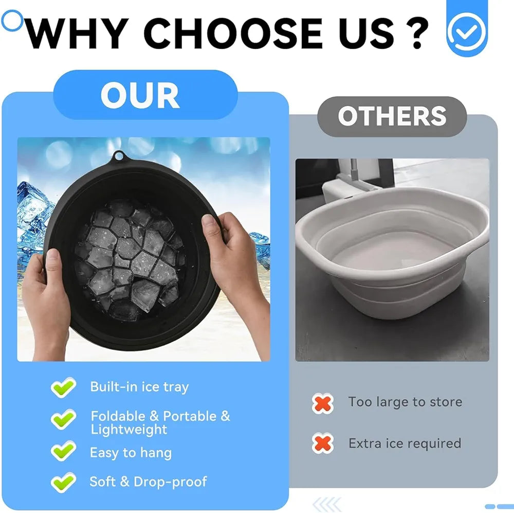 Premium Collapsible Ice Facial Wash Basin – Minimalist Skincare Essential