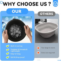 Premium Collapsible Ice Facial Wash Basin – Minimalist Skincare Essential