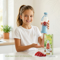 Portable Mini Juice Blender - 420ml Rechargeable USB Personal Fruit Mixer