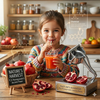Stainless Steel Hand Press Juicer Machine | Heavy Duty Manual Fruit & Lemon Squeezer
