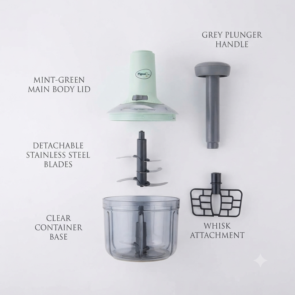 Classic Mini Food Processor & Hand Chopper | Quick Vegetable Cutter