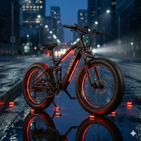 Professional Electric Bike For Adults, 26 X 4.0 Inches Fat Tire Electric Mountain Bicycle, 1000W Motor 48V 15Ah Ebike For Trail Riding, Excursion And Commute, UL And GCC Certified
