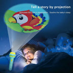 Mini LED Projection Flashlight Toy for Kids – Educational Slide Projector with 3 Picture Discs & Learning Images