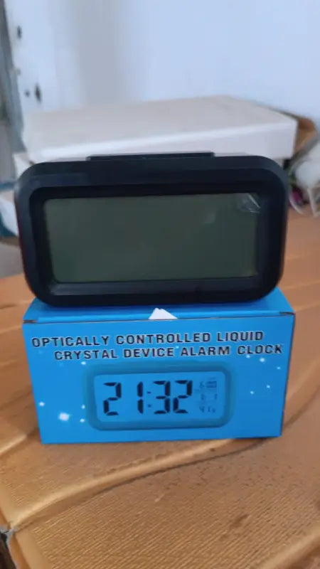 Digital LCD Alarm Clock with Auto Backlight | Time, Date & Temperature