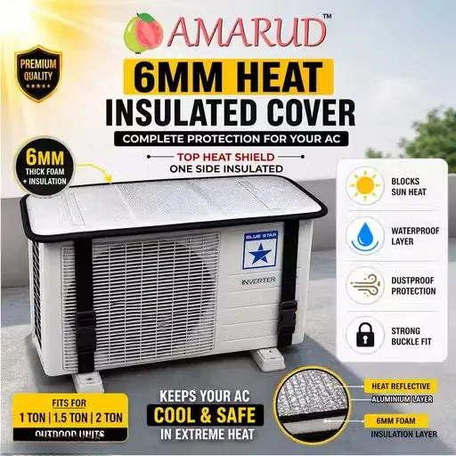 Amarud AC Outdoor Protector – 6mm Heat Insulated Outdoor Unit Cover