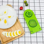 Rimoal 2 in 1 Egg Cutter and Slicer – Plastic Kitchen Tool (Green)