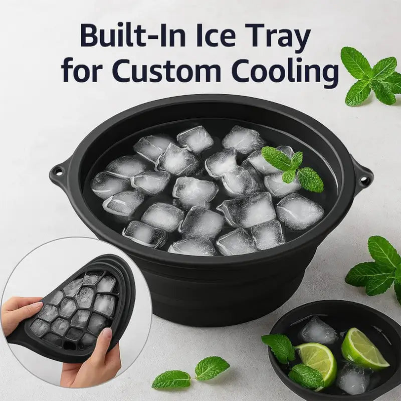 Premium Collapsible Ice Facial Wash Basin – Minimalist Skincare Essential