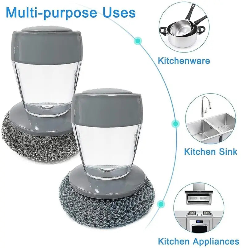 Wire Palm Dish Cleaner Brush Cleaning Scrubber for Kitchen Utensils and Dishes