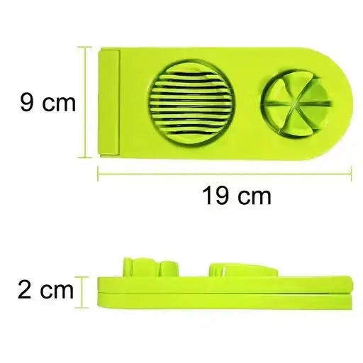 Rimoal 2 in 1 Egg Cutter and Slicer – Plastic Kitchen Tool (Green)