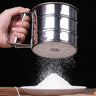 Stainless Steel Flour Sifter for Baking Double Layer Fine Mesh Baking Sieve with One Hand Press Handle for Sifting Flour Sugar Cocoa Powder